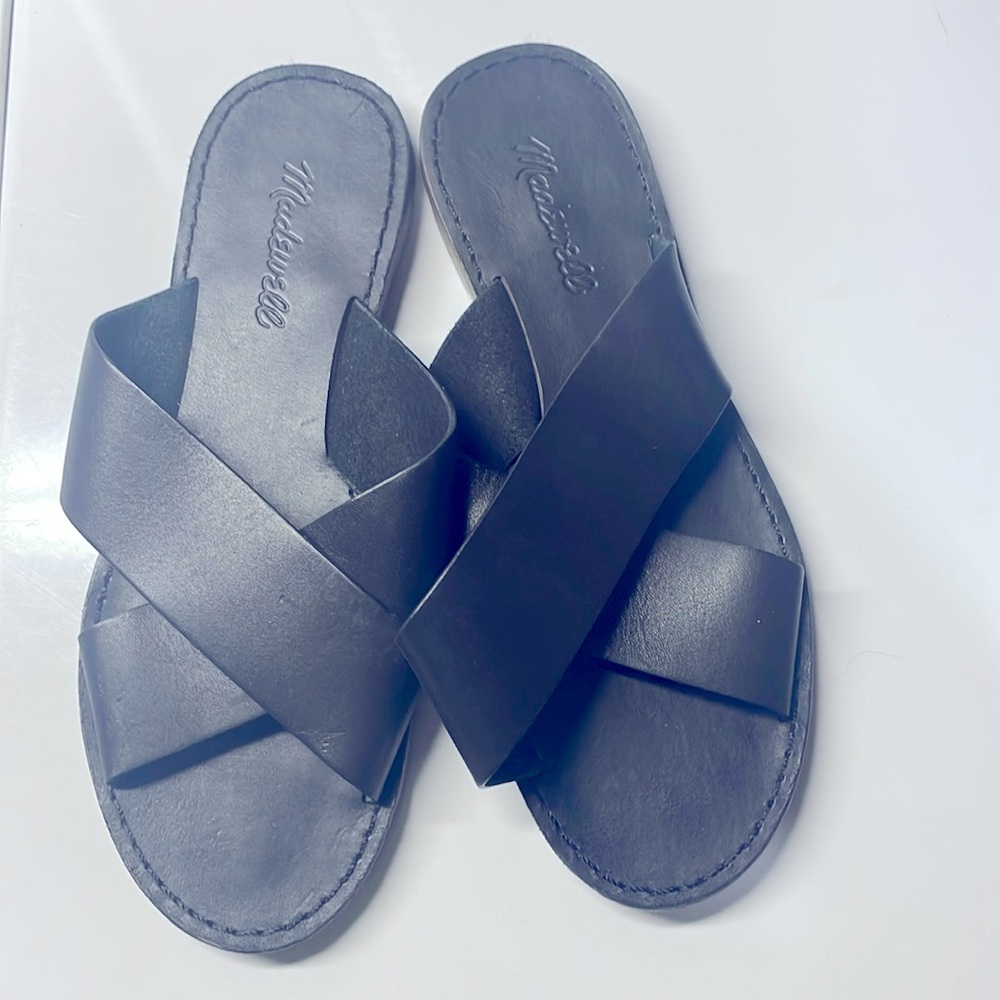 Madewell Black Leather Sandals